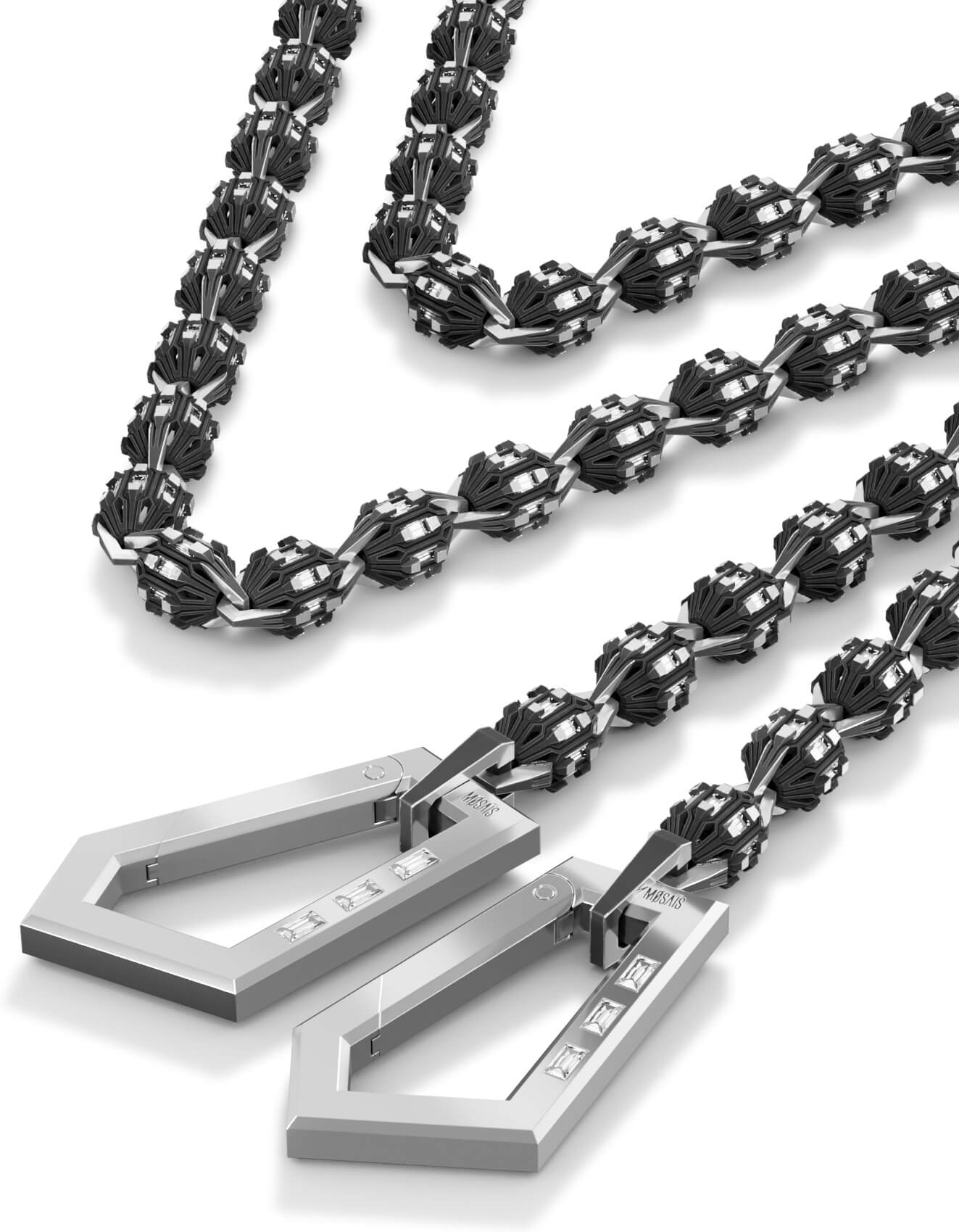 MØSAÏS PARIS CRY-DRIA-24 Pants chain Diamond GIA VS1 vue 01