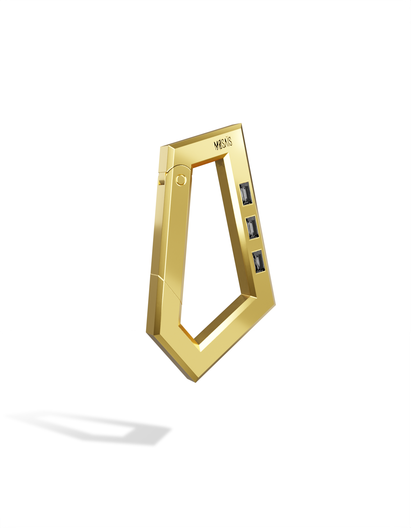 MØSAÏS PARIS EV-24-G1 Carabiner Salt & Pepper Diamond vue 1